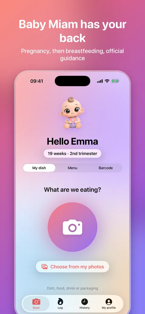 Baby Miam home screen