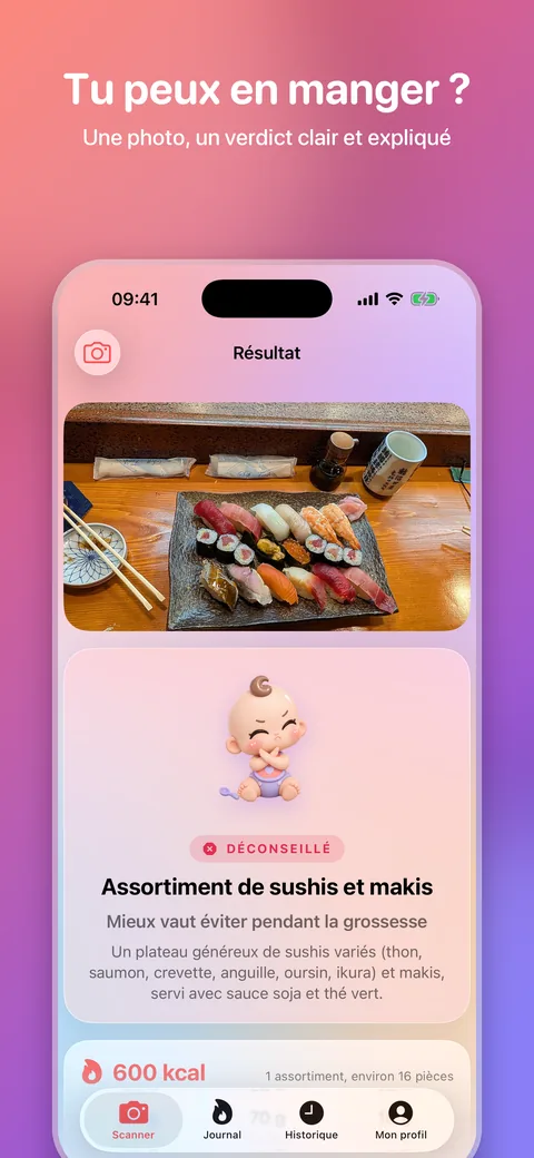 Verdict sur un plateau de sushis